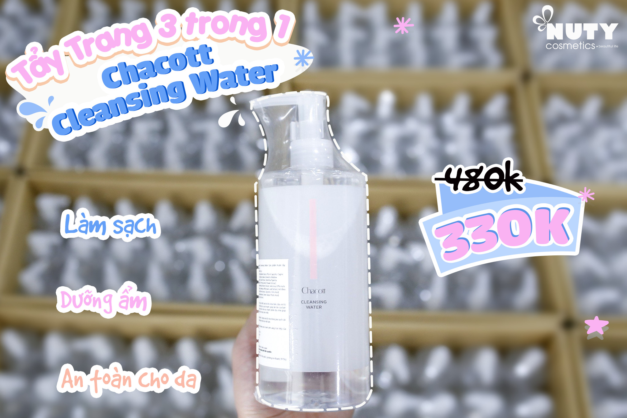 Nước Tẩy Trang Chacott Cleansing Water (500ml)