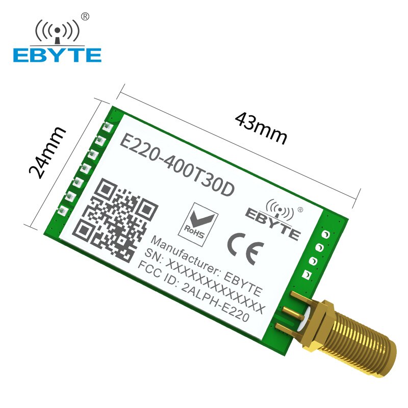 LoRa LLCC68 433MHz Wireless Module 470MHz 30dBm Long Range 10km RSSI EBYTE E220-400T30D SMA-K DIP UART Transmitter Receiver