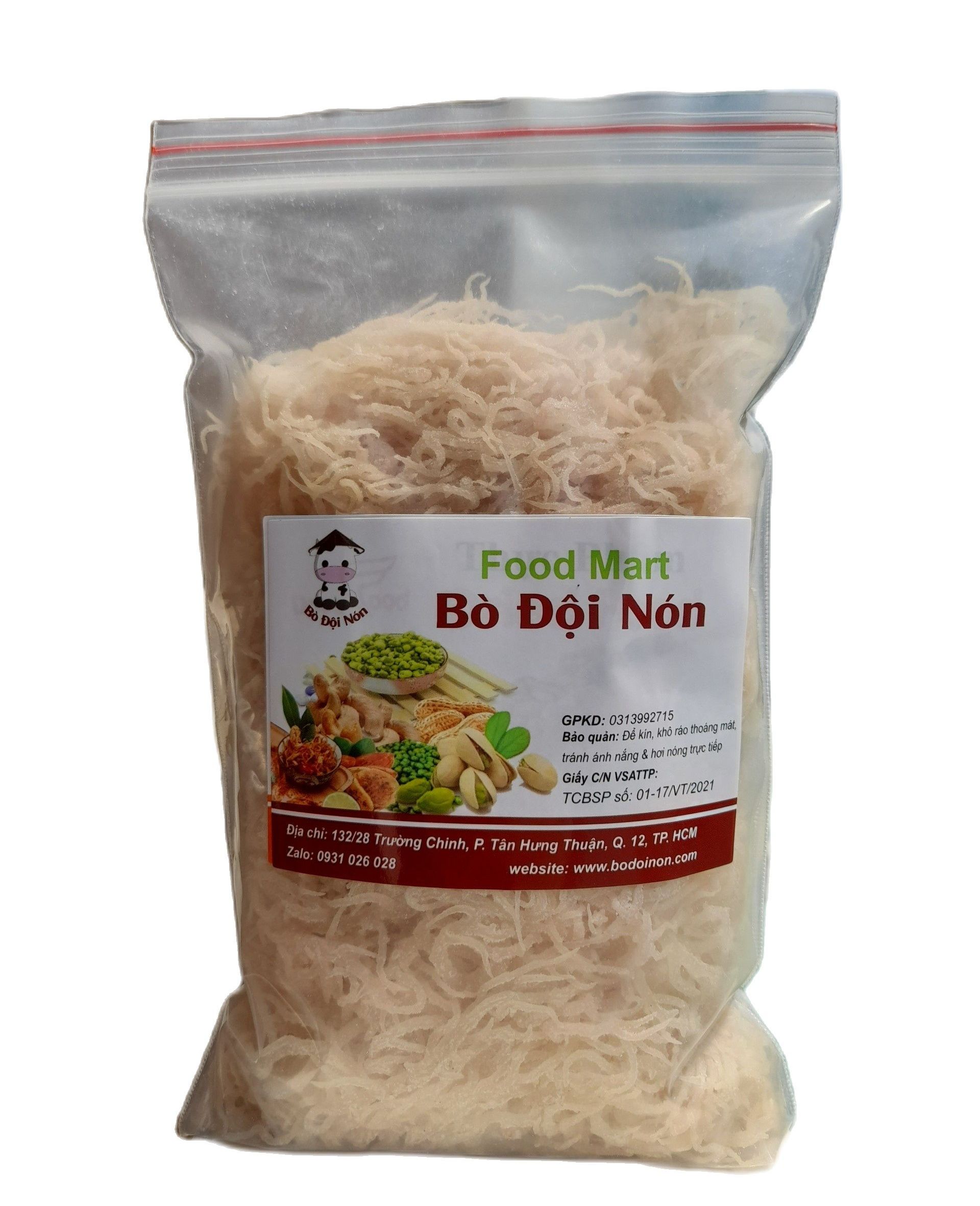 RONG SỤN MUỐI/ RONG SỤN GAI NẤU CHÈ 500g Bò Đội Nón