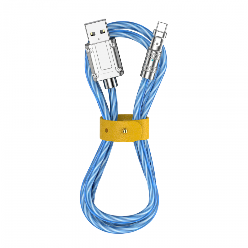 Streaming 180 Degree Machinist Elbow Streaming Data Cable for Android Huawei Apple Mobile Phone USB Charging Cable