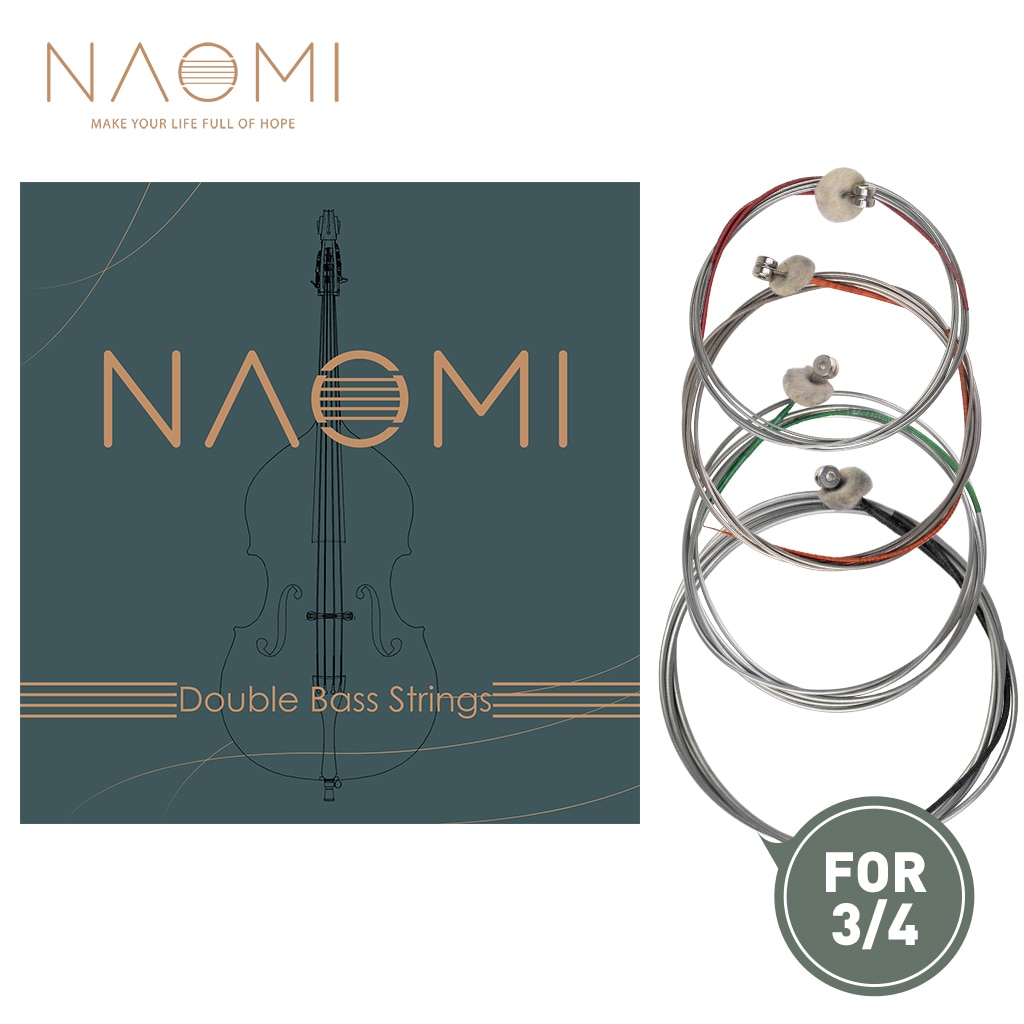Naomi 4pcs/set upright bass sts double bass sts 4/4 3/4 1/2 1/4 1/8 size g d a e contrabass sts