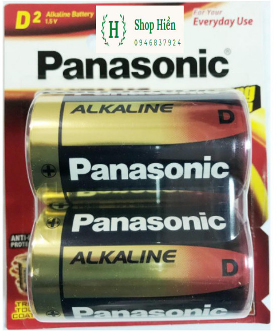 Pin Đại D Panasonic Alkaline LR20T/2B Vỉ 2 viên (Hàng Chính Hãng)
