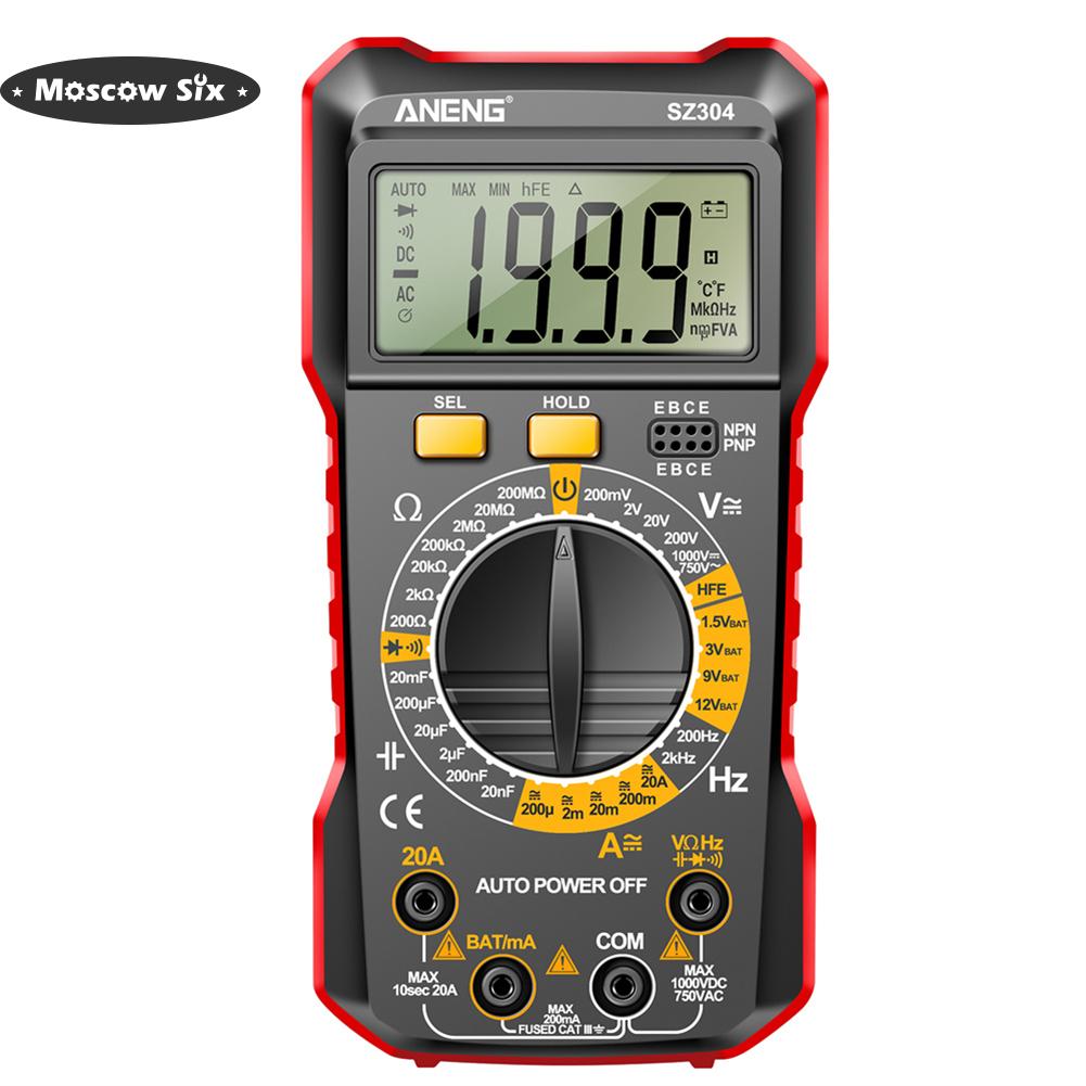 Digital Multimeter Auto-Ranging NCV Multimeter Multifunctional Votage Current Ohm Test Tool 2000 Counts Electrical Tools