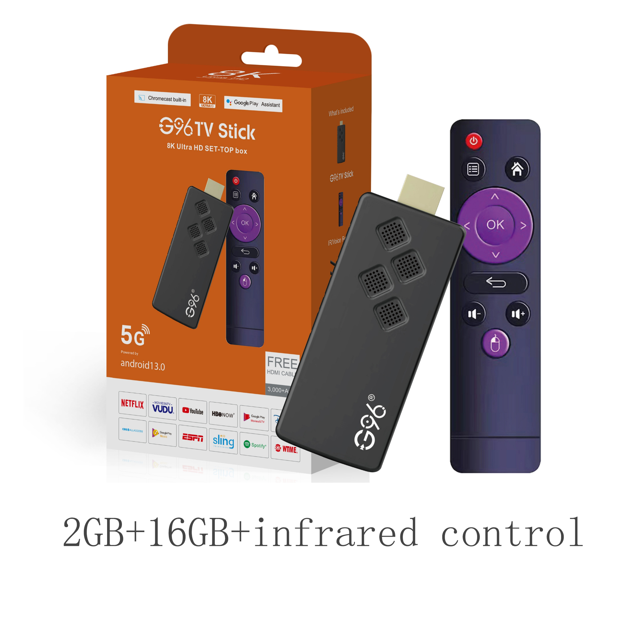 G96 H313 2GB RAM 8GB ROM Stick Tv 4k android 13.0 ATV UI BT voice remote fire tv stick 4k VS amazon fire stick Q2 TV BOX.