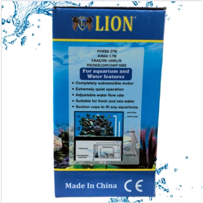 LION L 103 Pompa Aquarium kolam hidroponik