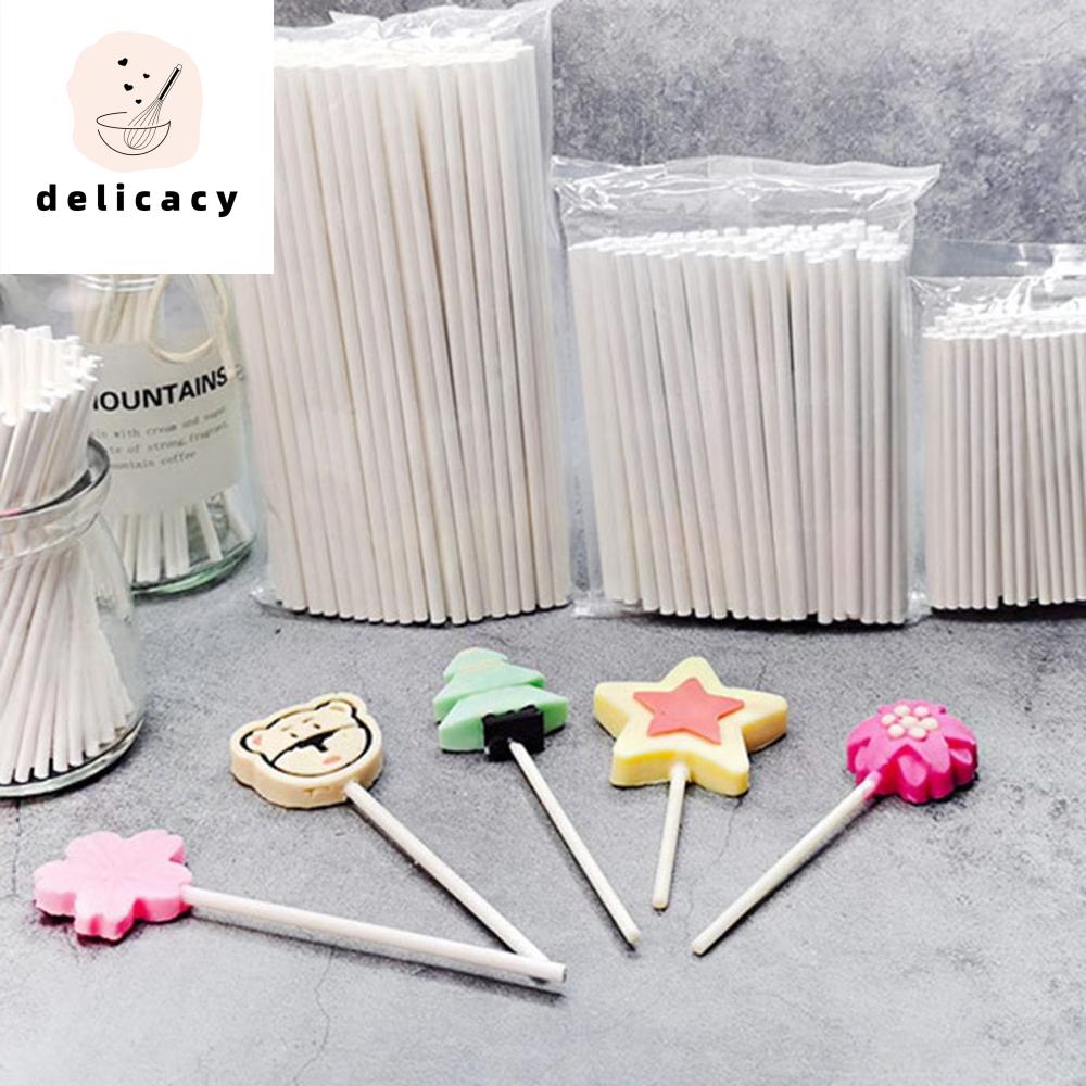 100Pcs Acrylic Lollipop Sticks 6 Inch Clear Reusable Candy Cake Pops Stick  for DIY Making Cupcake Toppers Dessert Baking Tool