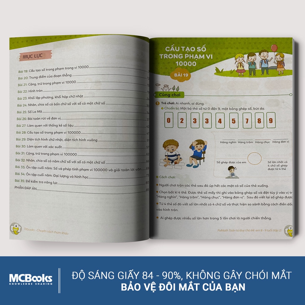Combo Pomath Toán Tư Duy Cho Trẻ 8 - 9 Tuổi (Tập 1 + Tập 2)