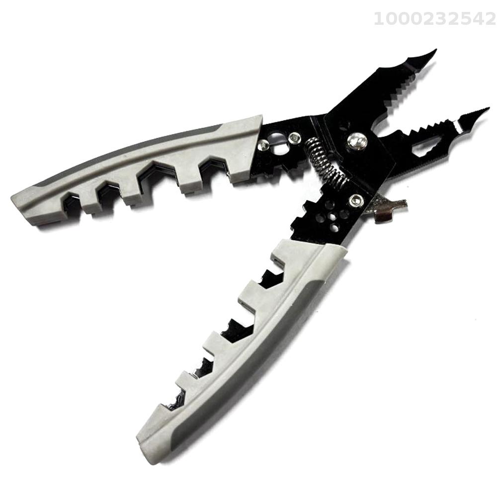 NANWEI 28in1 Multifunctional Wire Stripper Professional Wire Stripping Tool Portable Electric Cable Cutter Electrician Crimping Pliers with Metal Locking Buckle for Home Appliance Maintenance