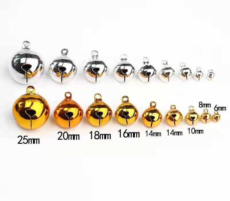 Set 10 chuông tròn nhiều màu size 8-14mm