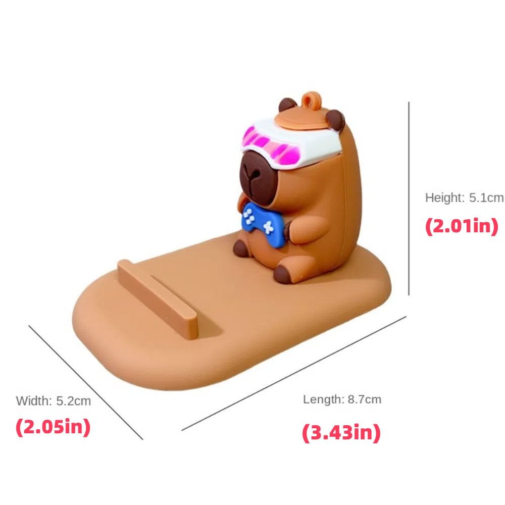 Turtle Capybara Phone Holder PVC Doll Figure Model Capybara Mobile ...