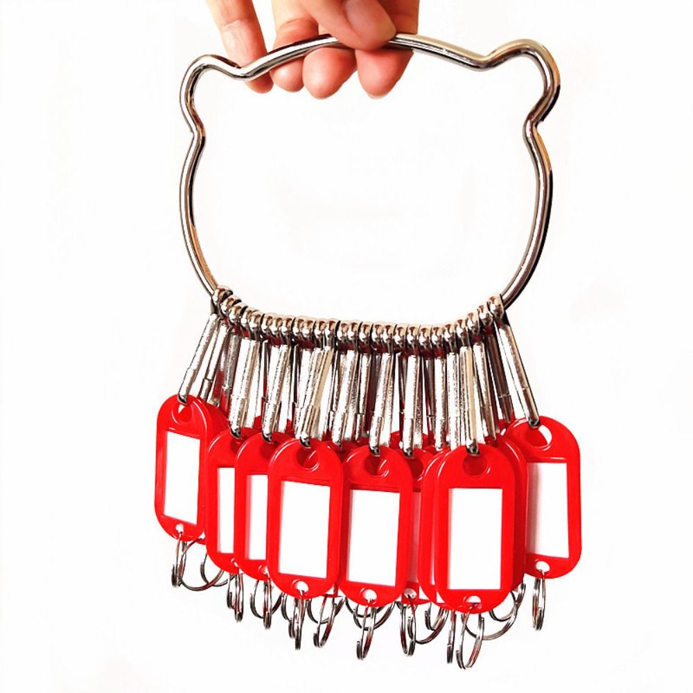 Plastic Key Rind Messgae 16/26/36 Pieces Rectangular With Number Plates Key Ring Plastic ...