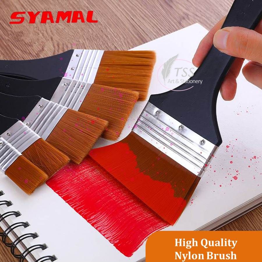 SYAMAL Quality Artist Broad Flat Paint Brushes for Applying Gesso