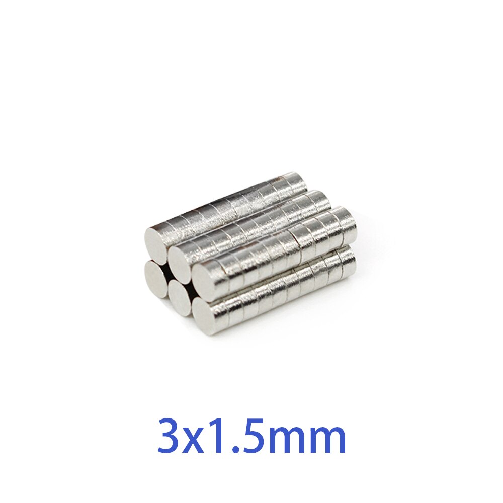 Nam châm đất hiếm 3x1.5mm ( set 100 viên) , loại nam châm N52