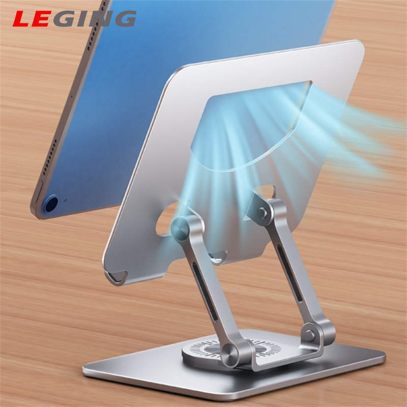 2028 Laptop Stand Aluminum Alloy Computer Riser Adjustable Foldable Laptops Elevator PC Cooling Mount For 4.7-12 Inch Laptop Tablet Phones
