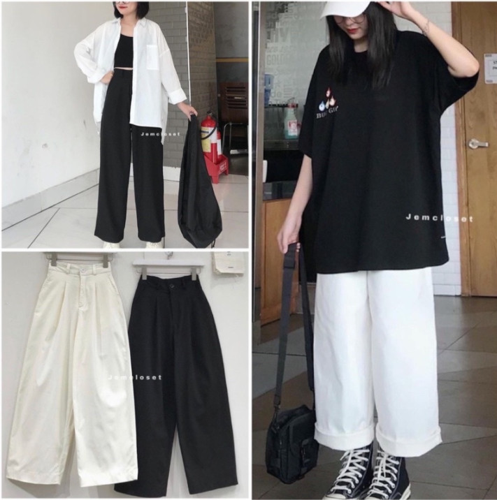 QUẦN KAKI ỐNG RỘNG HN35