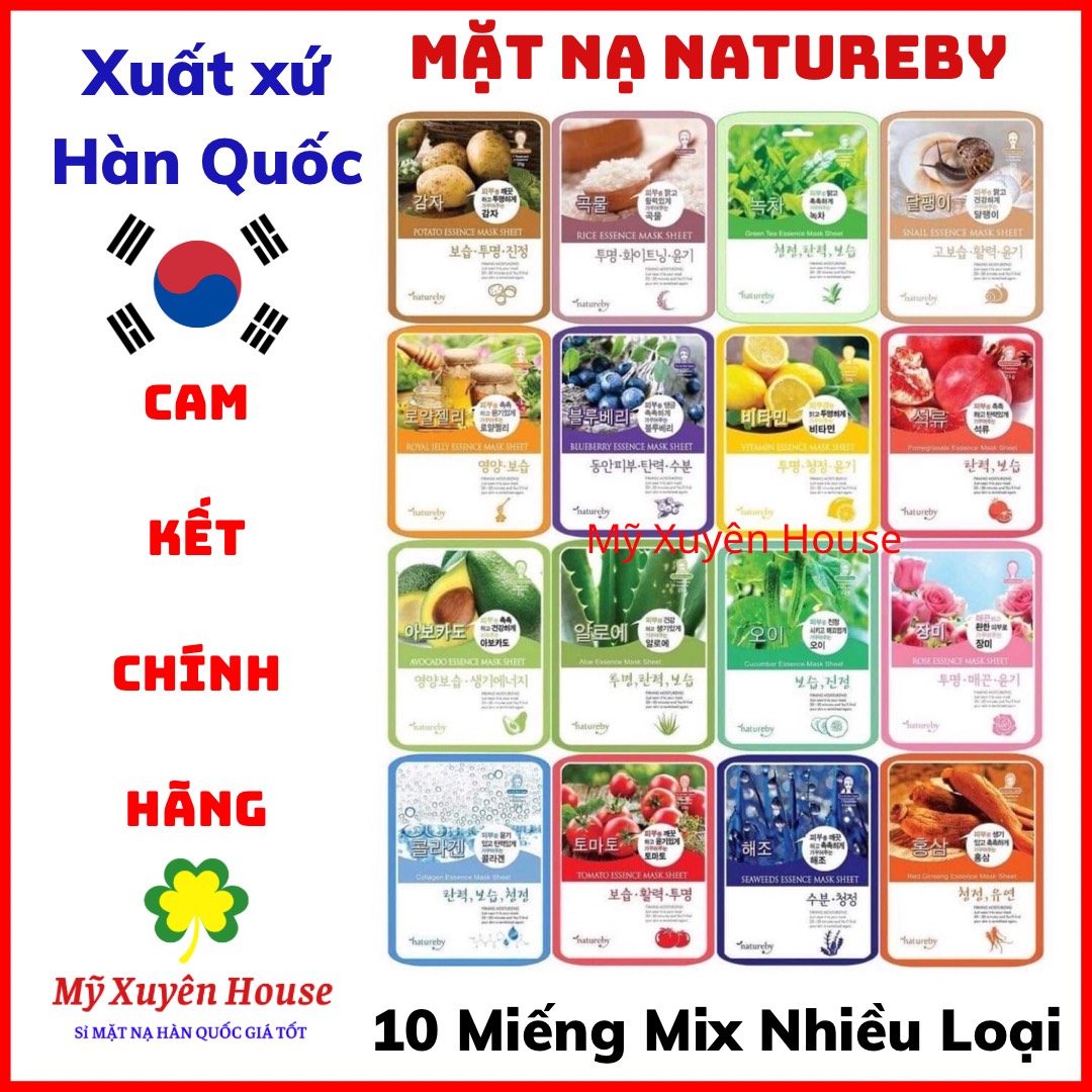 Mặt Nạ Natureby Hàn Quốc Chính Hãng 10 Miếng