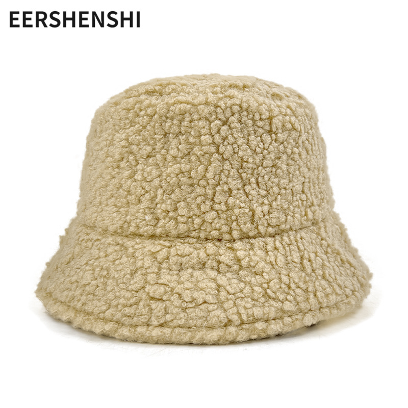 EERSHENSHI Winter bucket hat outdoor warm hat solid color bucket hat