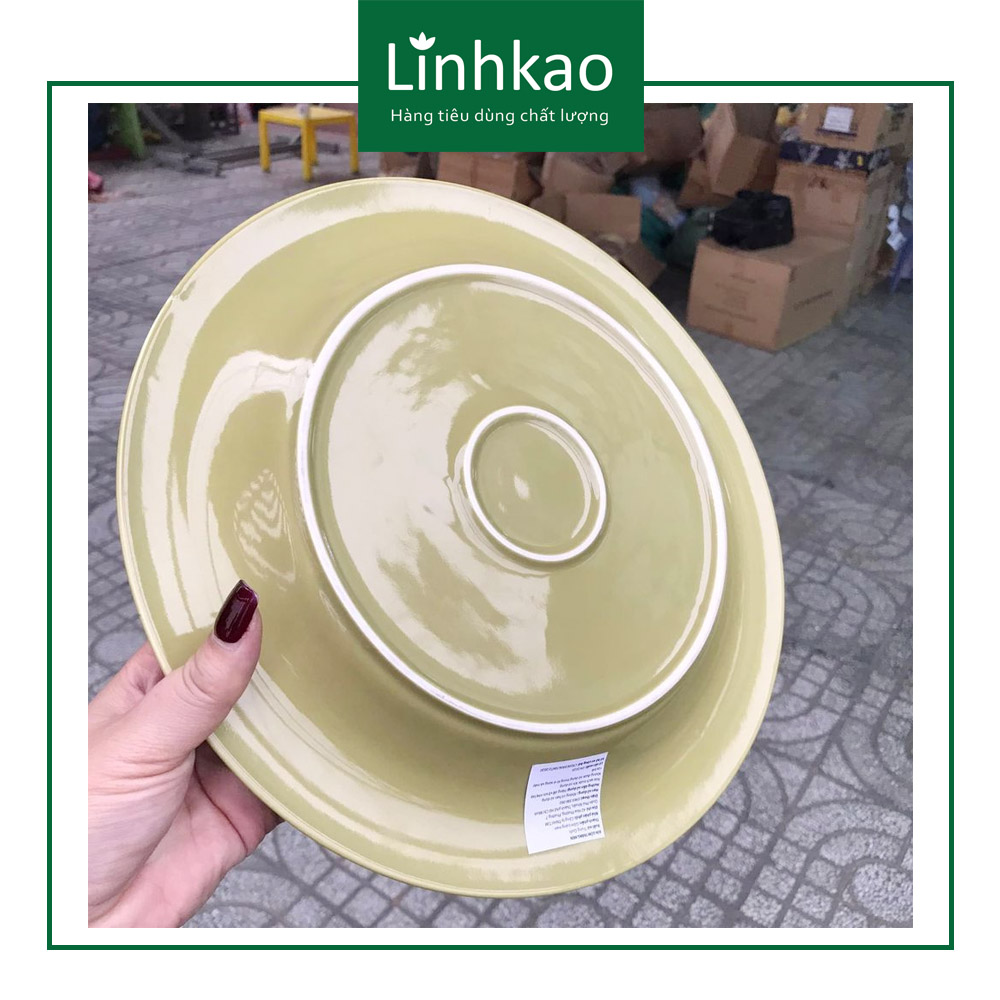 ĐĨA SỨ TRÁNG MEN CAO CẤP 30CM