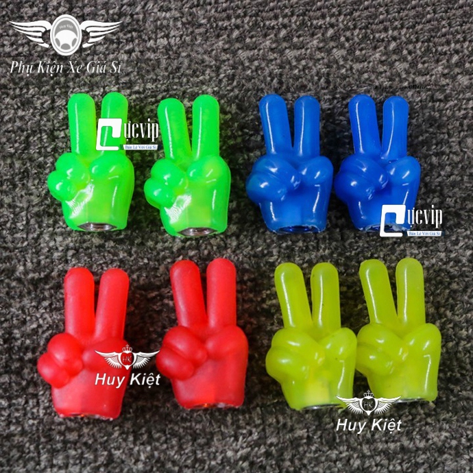 [HCM]Bộ 2 Nắp Chụp Van Vòi Xe Kiểu Ngón Tay MS1689