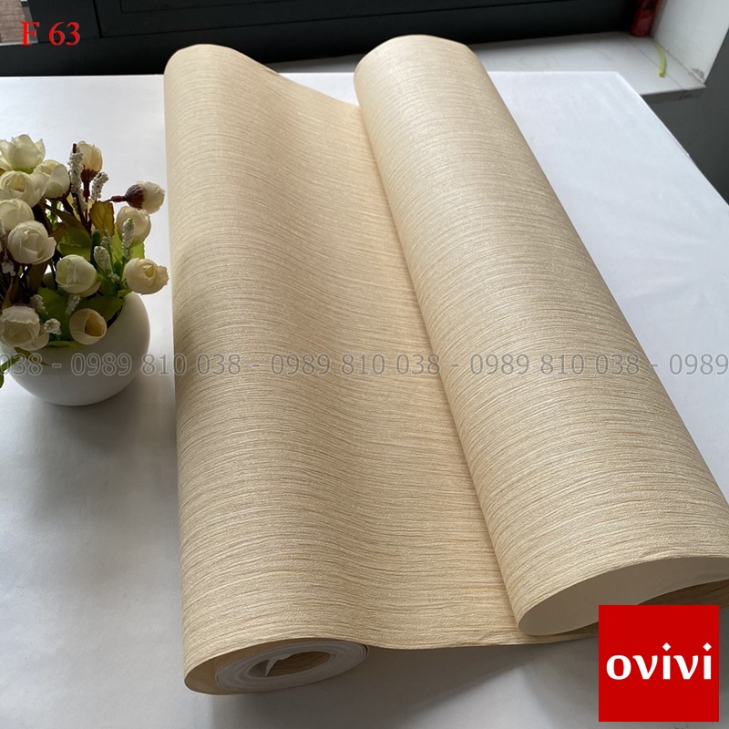 Giấy dán tường phòng ngủ màu trơn không có keo sẵn khổ 53cm