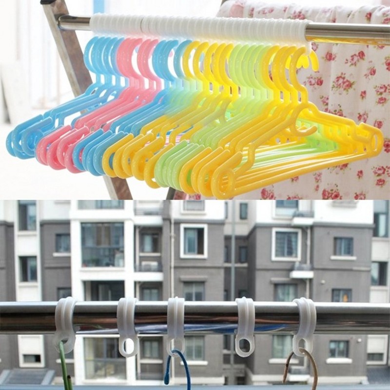 10/20Pcs Quần Áo Móc Áo Móc Windproof Nhựa Gió Treo Khóa Móc Clip Windproof Quần Áo Móc Áo Kẹp