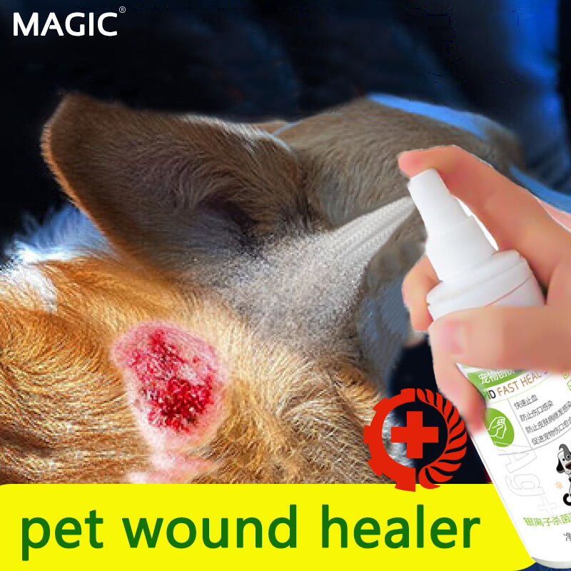 🐕 Pet skin spray 🐱magic Rapid fast heal spray 100ml alcohol-free, quick  repair of bites, burns, stab wounds, inhibit wound bacterial infection Wound  spray dog Wound spray for dogs Animal wound spray