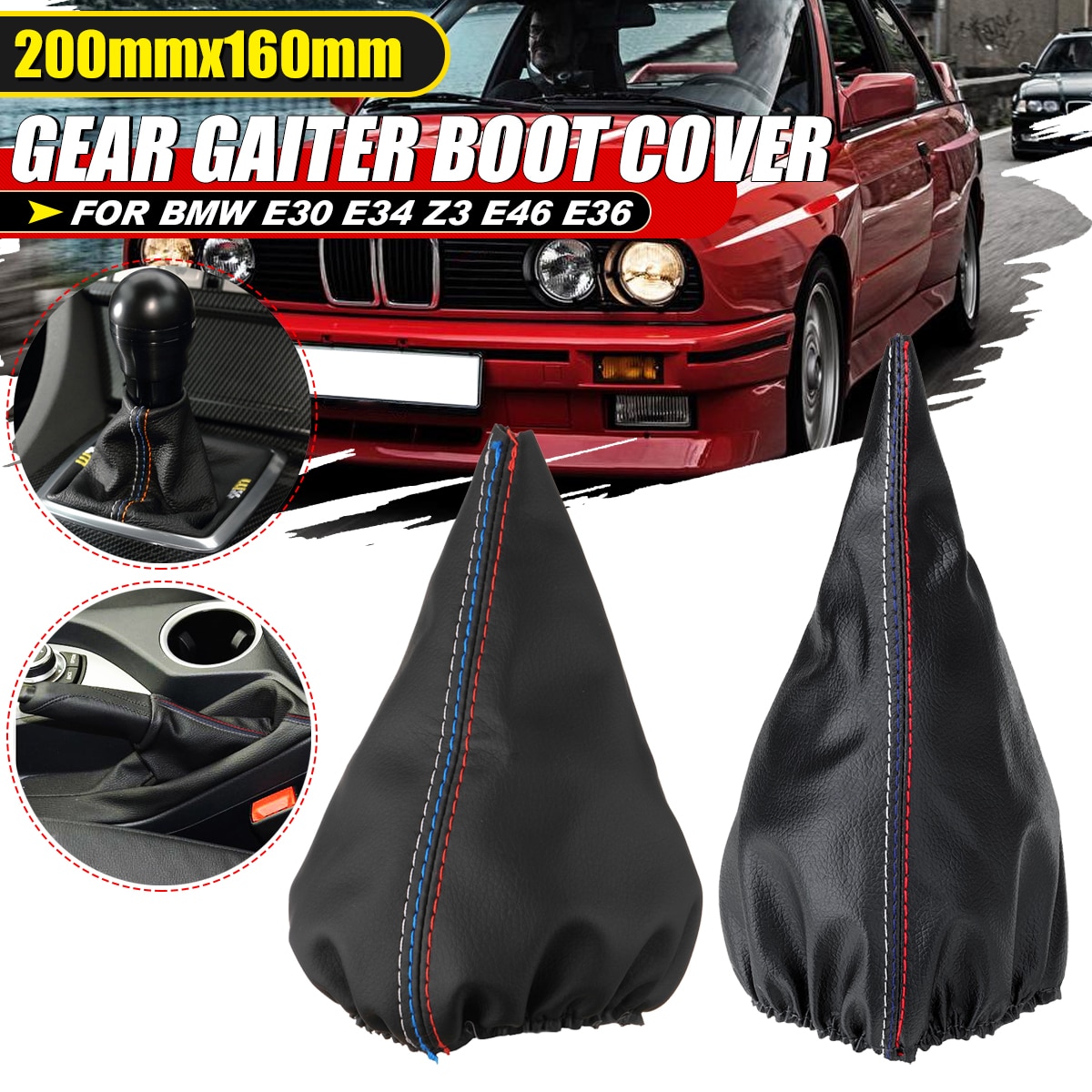 Cho BMW E36 E46 e34 E30 E28 Z3 1998-2005 sang Số Xe Hơi Stick Hướng dẫn sử dụng phanh tay gaiter Shift ống bọc bụi che tạo kiểu cho xe
