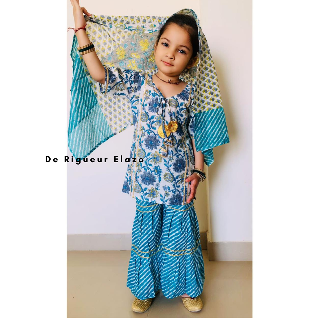 kids sharara set-readystock in Singapore-girls etnic wear