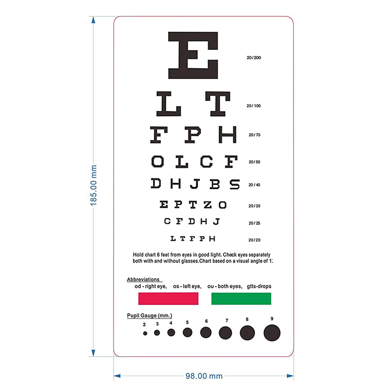 Snellen Eye Wall Chart Wall Art Painting Print On Silk Canvas Poster Home Decor. 
