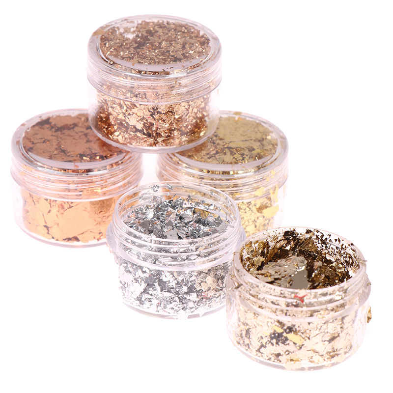Gold Leaf Flakes Gold Foil Painting Art Nail Decor Foil Paper Resin Mold Filling DENGYOUZHOU.