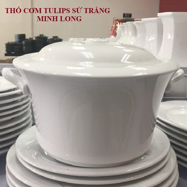 thố cơm trắng sứ Minh Long 18cm - thố cơm