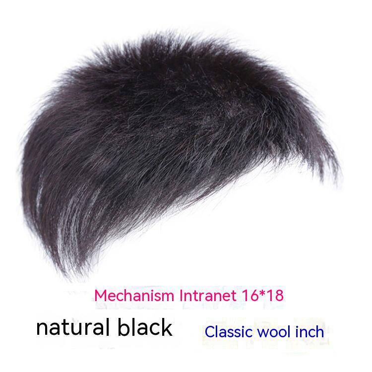 Tse men's hair patch, wig cover, top of head hair patch, forehead baldness patch, hair pad, hair flap, wig, real hair, men's hair patch