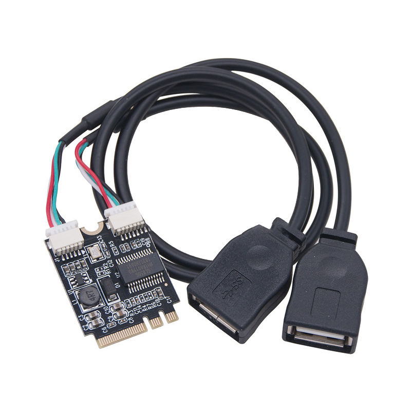 MINI PCI-E To Dual-Port USB2.0 Adapter Card PCI-E M.2 Expansion Card For Laptop Motherboard MINI PCIE Interface. 