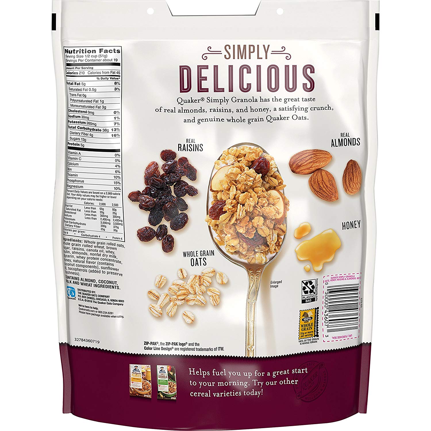 Date 04/27 Ngũ cốc Quaker Granola 978g