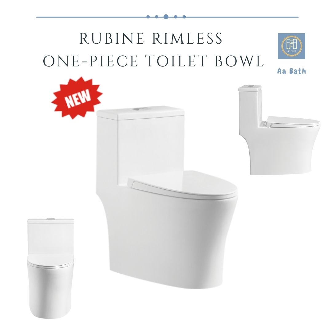 [FREE PAN COLLAR] Rubine OnePiece Rimless Toilet Bowl PN105 150mm