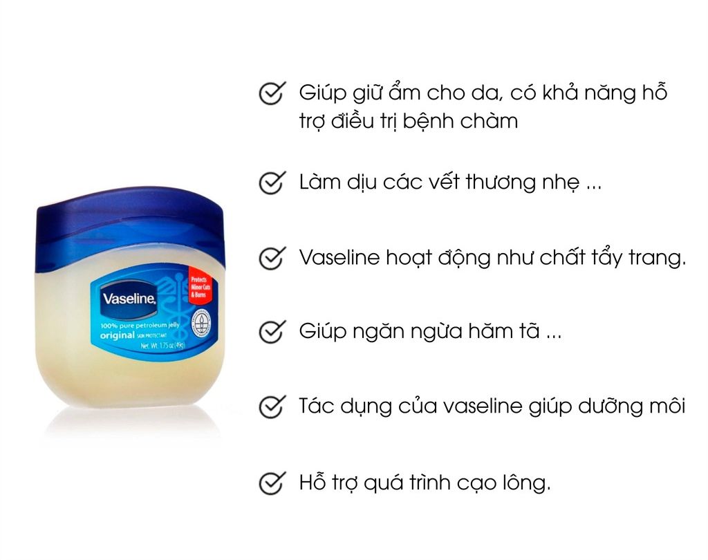 Sáp dưỡng ẩm Vaseline Mỹ 50g