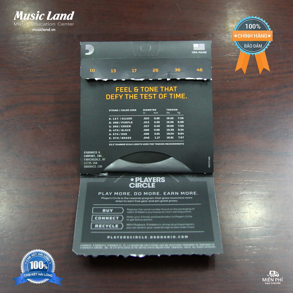 Dây Đàn Guitar Điện D’Addario XT – Chính Hãng