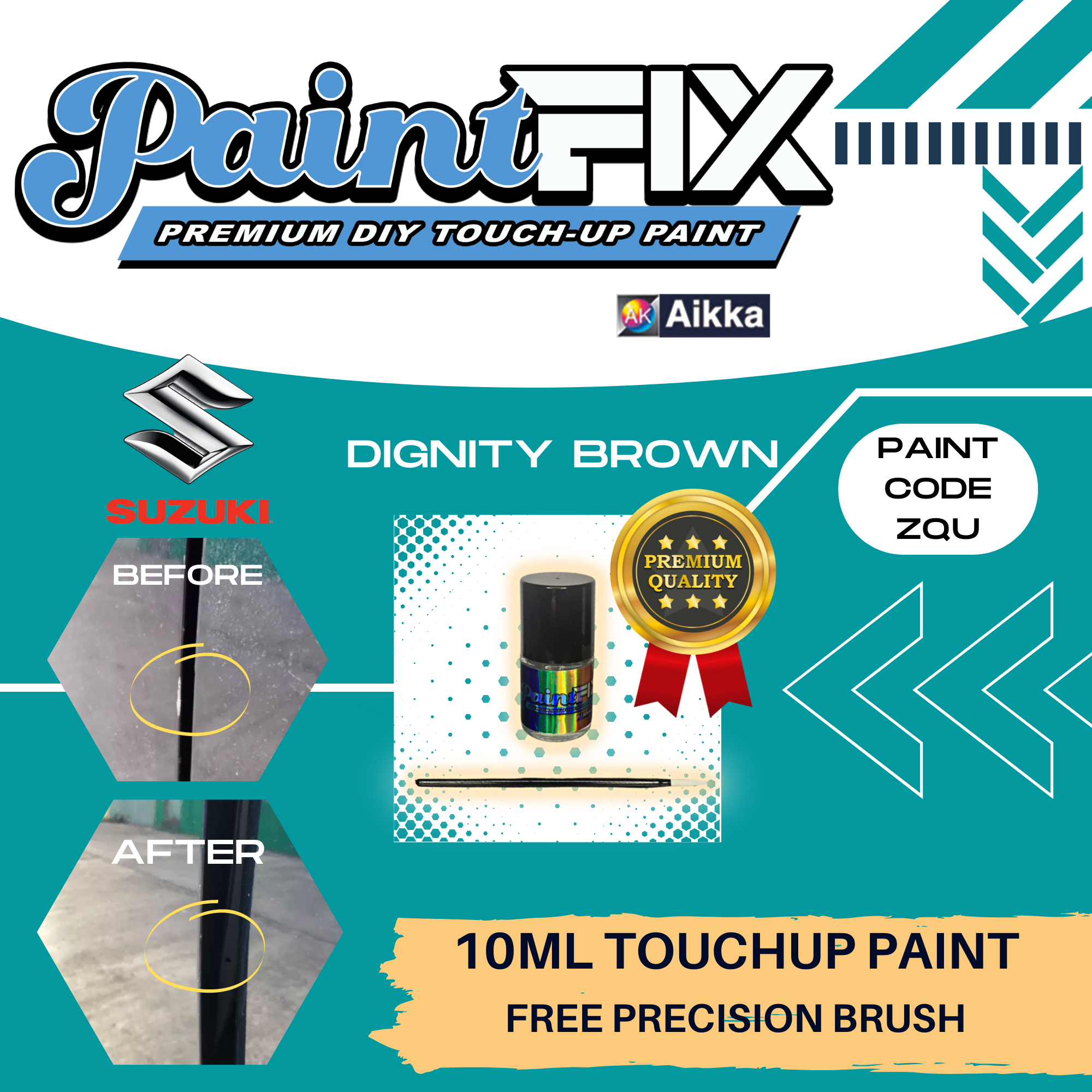 (ERTIGA)10ml Paint FIX DIY PREMIUM CAR TOUCH UP PAINT SCRATCH CONCEALER