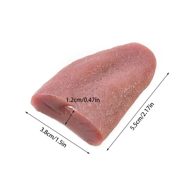 1Pcs Funny Fake Through Tongue Prank Piercing Interesting Silicone Prop Halloween Toy Birthday Party Horror Magic Tricks Jokes wfst41