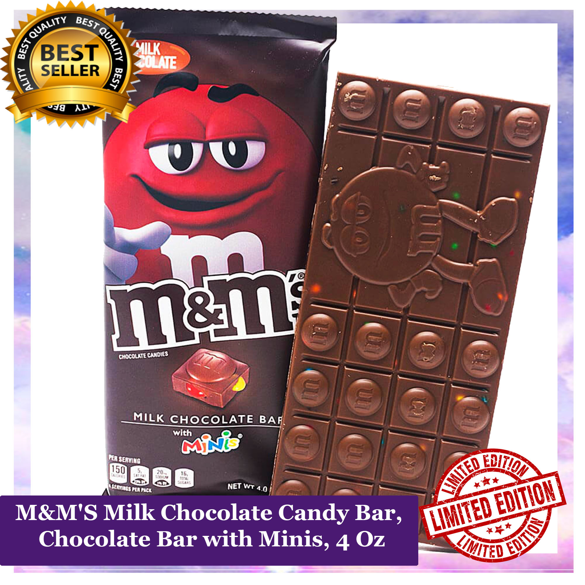 M&M's Milk Chocolate Bar with Minis, 113-g