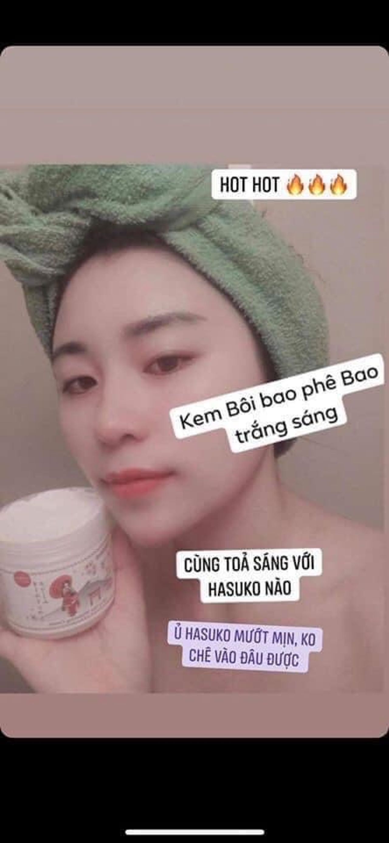 [HCM]Ủ trắng toàn thân Hasuko Nhật Bản nội địa 280g