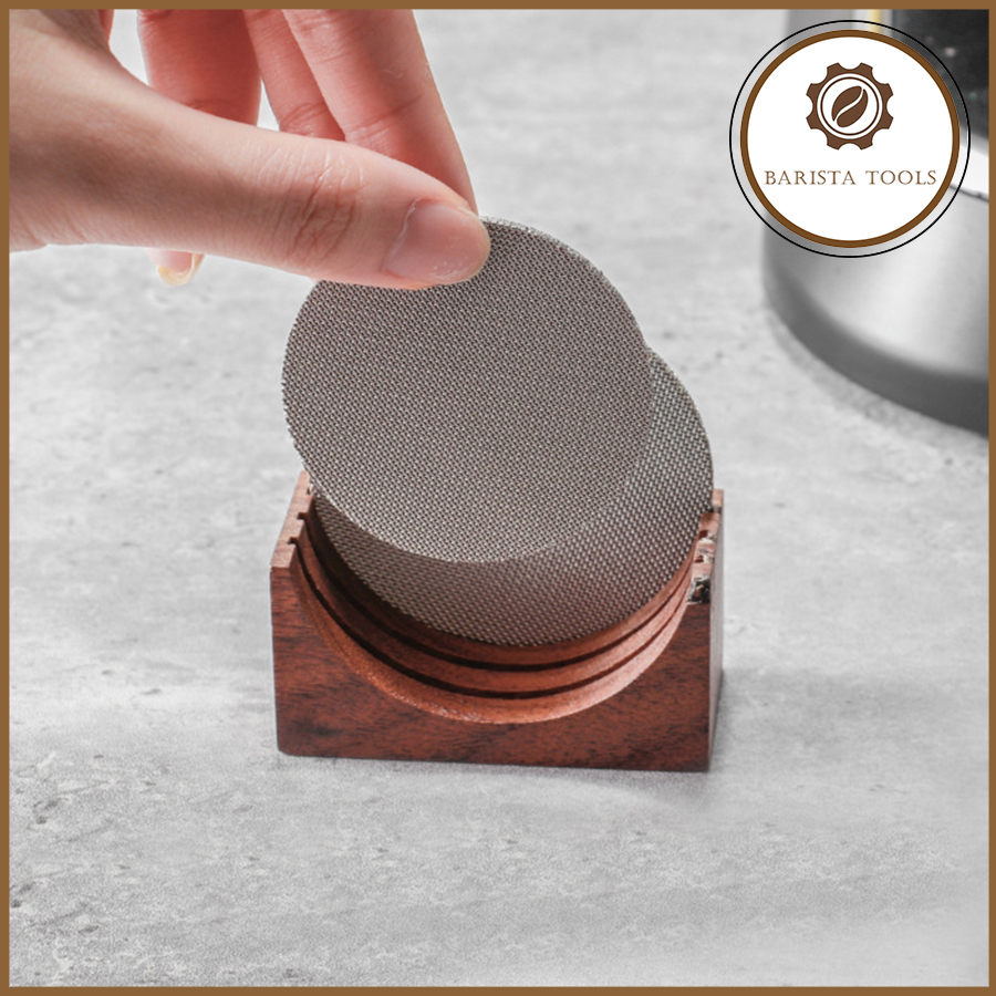 Đế gỗ đặt Puck screen pha cà phê  Dụng cụ Barista