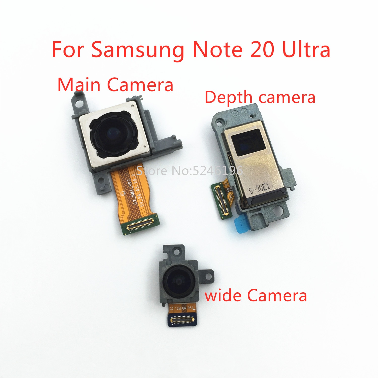 1Pcs Back Big Main Rear Camera Front Camera Module Flex For Suitable For Samsung Galaxy Note20 Ultra Note 20 Ultra Original Replacepart