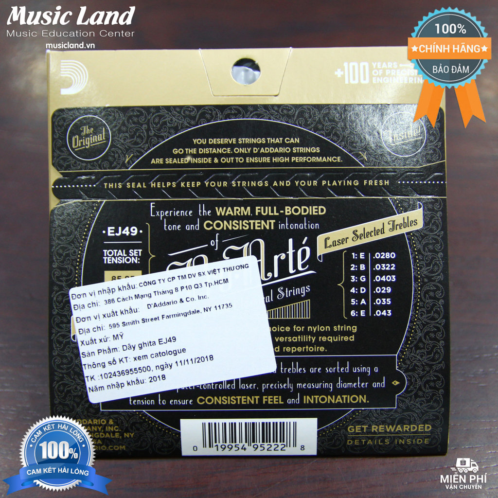Dây Đàn Guitar Classic D'Addario EJ49 - Chính Hãng