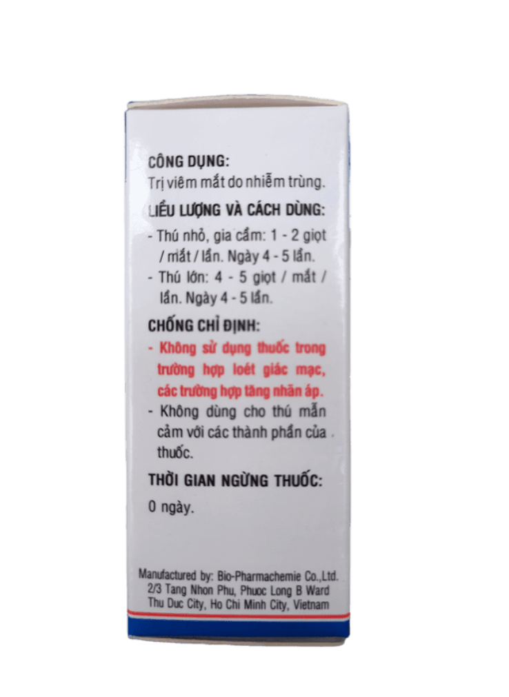 Combo 3 lọ Bio Gentadrop thuốc nhỏ mắt thú cưng