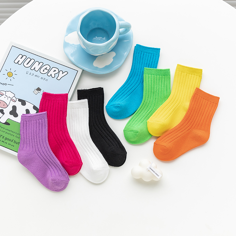 Candy Color Fashion Baby Socks Cute Kids Socks Boys Girls Soft Cotton Warm Socks Ready Stock Multi-color Children Toddler