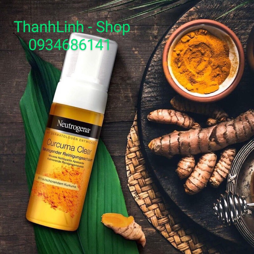 Sữa rửa mặt tạo bọt tinh chất nghệ Neutrogena Curcuma 150ml (Hàng chuẩn EU)