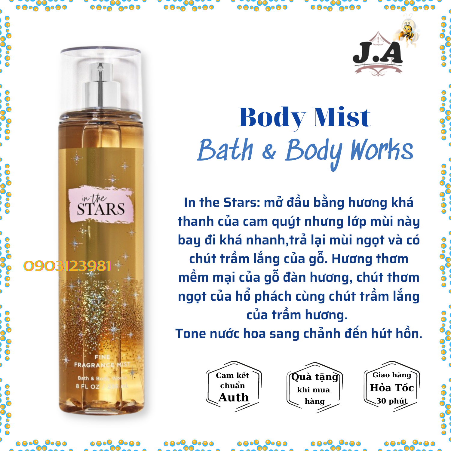 (BODY MIST) Xịt toàn thân BBW Full size 236ml, Bill Mỹ (J.A Shop)
