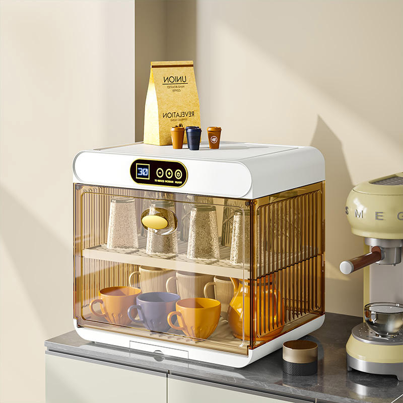 Cup holders, household dustproof cup storage shelves, foldable tabletop tea cup shelves, tea set storage cabinets