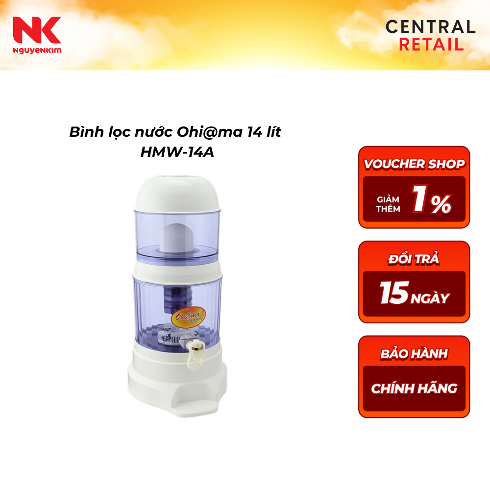 Bình lọc nước Ohi@ma 14 lít HMW-14A